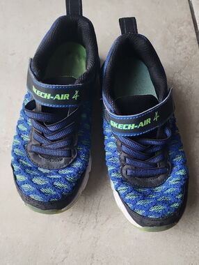 Sketchers Skech-Air Kids' Blue & Green Lightweight Athletic Shoes
